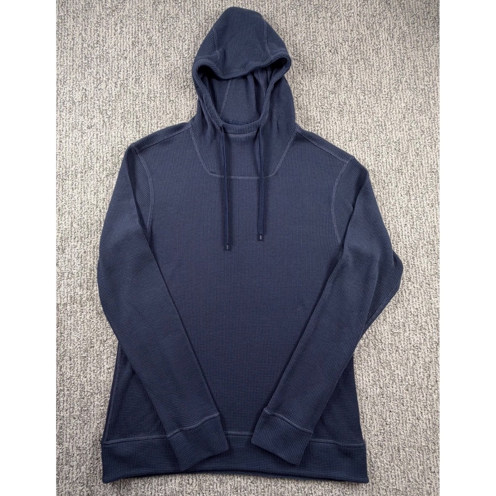 Patagonia Capilene Air Hoody Mens M Navy Blue Waffle Knit Wool 41505 FA20